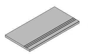 Спецэлемент Italon Magma 620090001331 X2 Сильвер бортик Грип 30x120 структурированный
