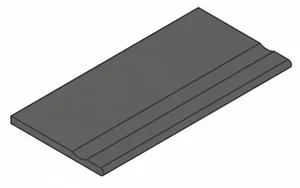 Спецэлемент Italon Magma 620090001348 X2 Графит бортик с выемкой закруглённый 30x60 структурированный