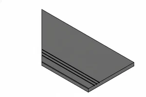 Спецэлемент Italon Magma 620090001388 X2 Графит бортик грип левый 30x60 структурированный