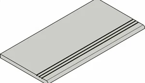 Ступень Italon Magma 620090001391 X2 Сильвер закруглённый грип 30x60 структурированная