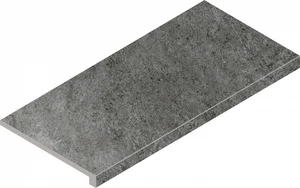 Угловая ступень Italon Magma 620070002969 Графит Грип Правая 33x60 структурированная