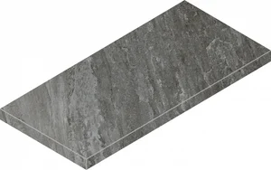 Угловая ступень Italon Magma 620070002974 Графит Грип Левая 33x60 структурированная