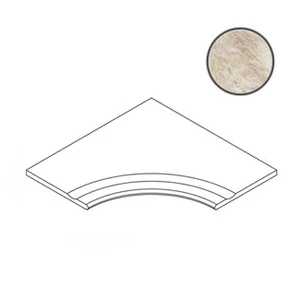Бордюр Italon Magnetique White Bordo Svasato Angolare Round 30 60x60 матовый