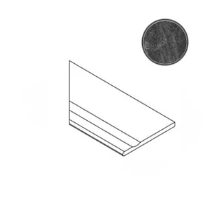 Бордюр Italon Materia Titanio Bordo Svasato Round SX 30x60 матовый