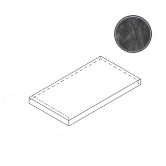 Ступень Italon Materia Titanio X2 Scalino Angolare SX 33x60 матовая