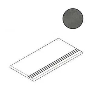 Ступень Italon Millennium X2 Black Gradino Round Sx Grip 30x60 матовая