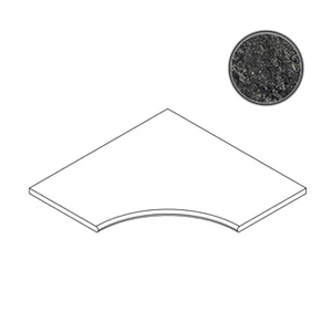 Бордюр Italon Room Black Bordo Angolare Round 30 60x60 матовый