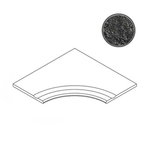 Бордюр Italon Room Black Bordo Svasato Angolare Round 30 60x60 матовый