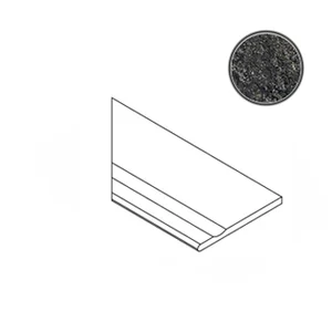 Бордюр Italon Room Black Bordo Svasato Round SX 30x60 матовый