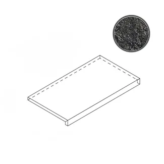 Ступень Italon Room Black Scalino Frontale 30x60 матовая