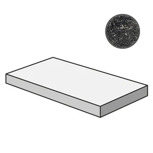 Ступень Italon Room Black Stone Scalino Angolare SX 33x60 патинированная