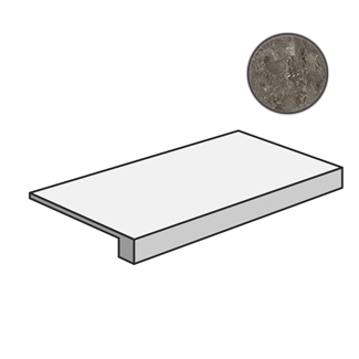 Ступень Italon Room Grey Stone Scalino Frontale 33x120 патинированная