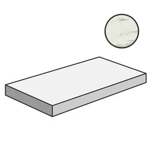 Ступень Italon Skyfall Bianco Paradiso Scalino Angolare Sx Cerato 33x120 патинированная