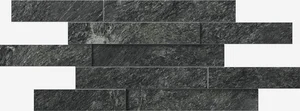 Мозаика Italon Skyfall Nero Brick 3D Cerato 28x78 патинированная