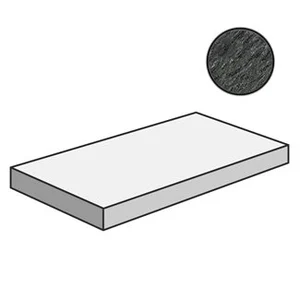 Ступень Italon Skyfall Nero Smeraldo Scalino Angolare Sx Cerato 33x120 патинированная