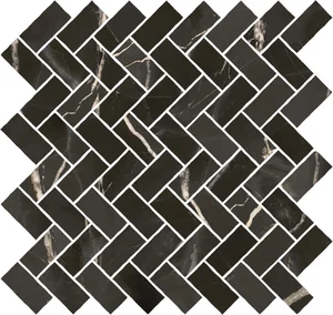 Мозаика Italon Stellaris Absolut Black Mosaico Cross 620110000217 29,7x31,5 матовая