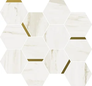 Мозаика Italon Stellaris Carrara Ivory Mosaico Chic 620110000222 28,3x32,8 матовая