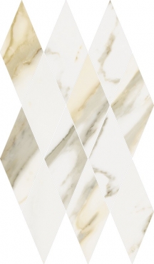 Мозаика Italon Stellaris Mosaico Diamond Calacatta Gold 620110000203 28x48 матовая