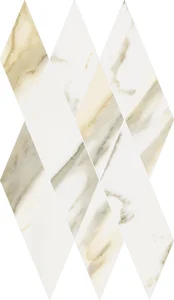 Мозаика Italon Stellaris Mosaico Diamond Calacatta Gold 620110000203 28x48 матовая