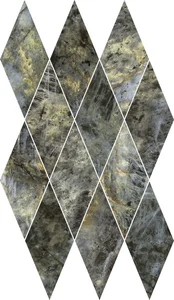 Мозаика Italon Stellaris Mosaico Diamond Madagascar Dark 620110000210 28x48 матовая