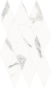 Мозаика Italon Stellaris Mosaico Diamond Statuario White 620110000202 28x48 матовая
