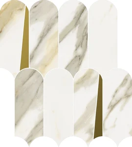Мозаика Italon Stellaris Mosaico Elegant Calacatta Gold 620110000230 32,5x36 матовая