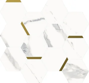 Мозаика Italon Stellaris Statuario White Mosaico Chic 620110000220 28,3x32,8 матовая