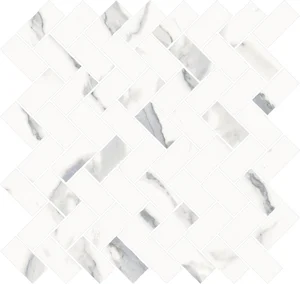 Мозаика Italon Stellaris Statuario White Mosaico Cross 620110000211 29,7x31,5 матовая
