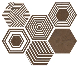 Керамогранит ITT Ceramic Pier17 Hexa Copper 23,2x26,7 матовый