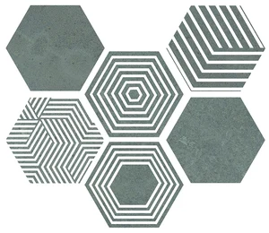 Керамогранит ITT Ceramic Pier17 Hexa Turquoise 23,2x26,7 матовый