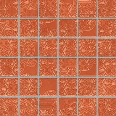 Мозаика Jasba Floris Rot Intensiv 46155H 47x47 глянцевая