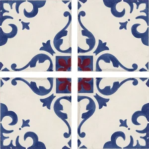 Декоративный элемент Marca Corona Jolie Blanc Bleu Trama S/4 10x10 глянцевый