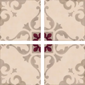 Декоративный элемент Marca Corona Jolie Rose Gris Trama S/4 10x10 глянцевый