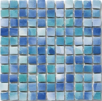Frammenti&Riflessi Acqua Verde su Rete (2,5X2,5) KER-9024
