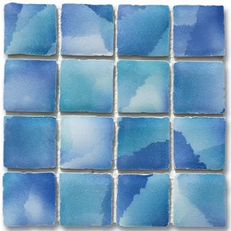 Frammenti&Riflessi Acqua Verde su Rete (7,5X7,5) KER-9004