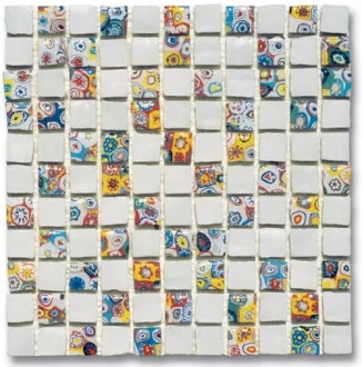Frammenti&Riflessi Murrina Mix (2,5X2,5 su rete) KER-0507