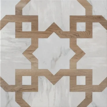 Керамогранит Keradom Marble & Wood Decoro 4 25x25 матовый
