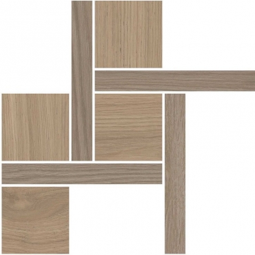 Декоративный элемент Kerama Marazzi Альберони 2 мозаичный коричневый светлый матовый обрезной T056/SG643820 27,5x27,5 матовый