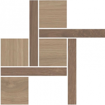 Декоративный элемент Kerama Marazzi Альберони 3 мозаичный коричневый матовый обрезной T056/SG644020 27,5x27,5 матовый