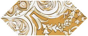 Декоративный элемент Kerama Marazzi Алмаш 3 жёлтый глянцевый HGD/B514/35000 14x34 глянцевый