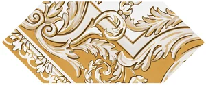 Декоративный элемент Kerama Marazzi Алмаш 4 жёлтый глянцевый HGD/B515/35000 14x34 глянцевый