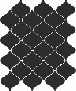 Плитка Kerama Marazzi Арабески глянцевый черный 65001 26x30 глянцевая