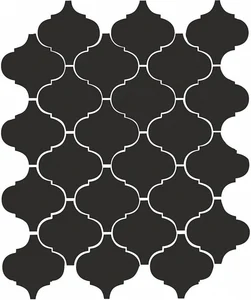 Плитка Kerama Marazzi Арабески глянцевый черный 65001 26x30 глянцевая