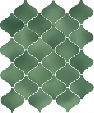 Плитка Kerama Marazzi Арабески Майолика зеленый 65008 26x30 глянцевая