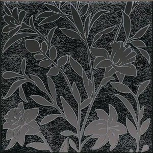 Декоративный элемент Kerama Marazzi Барберино 4 чёрный глянцевый HGD/B568/5292 20x20 глянцевый