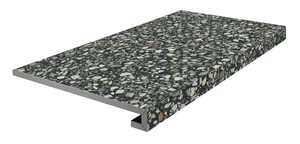 Ступень Kerama Marazzi Бричиола KM6060G0021RGCF Фронтальная Клееная Чёрный матовая Обрезной 33x60