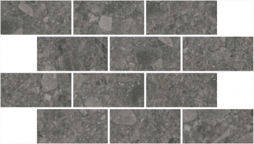 Декоративный элемент Kerama Marazzi Чеппо ди Гре мозаичный антрацит матовый обрезной DD606220/MM 20x34,5 матовый