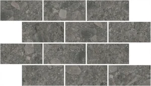 Декоративный элемент Kerama Marazzi Чеппо ди Гре мозаичный антрацит матовый обрезной DD606220/MM 20x34,5 матовый