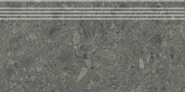 Kerama Marazzi Ступень Чеппо ди Гре антрацит матовый обрезной DD606220R/GR 30x60 матовая