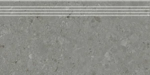 Kerama Marazzi Ступень Чеппо ди Гре серый тёмный матовый обрезной DD606120R/GR 30x60 матовая
